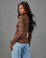 Pretty Clever Ruffle Mock Neck Top