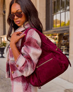 Destiny Faux Suede Shoulder Bag