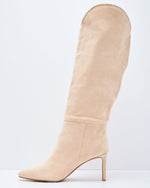 Beige % Honeyed Haze Suede Knee High Boots-5