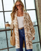 Caelis Knit Houndstooth Cardigan