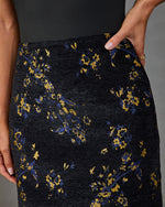 Pressed Peony Velvet Jacquard Floral Mini Skirt