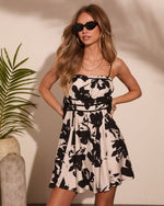 Azure Escape Abstract Floral Mini Dress