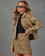 Warm Aura Tweed Utility Jacket