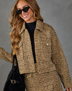 Warm Aura Tweed Utility Jacket