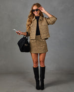 Warm Aura Tweed Utility Jacket