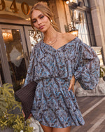 Uptown Energy Paisley Chiffon Mini Dress