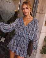 Uptown Energy Paisley Chiffon Mini Dress