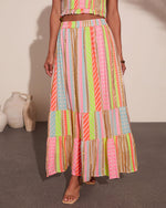 After Glow Muse Striped Abstract Maxi Skirt