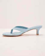 Elisse Vegan Leather Heeled Thong Sandal