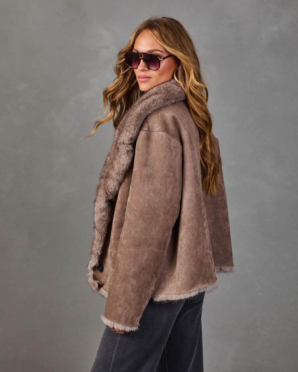 Downtown Dream Faux Fur Suede Reversible Jacket – VICI