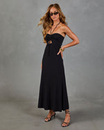 Balmy Breeze Cut Out Halter Neck Maxi Dress