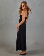 Balmy Breeze Cut Out Halter Neck Maxi Dress