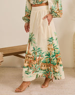 Sun Club Novelty Print Maxi Skirt
