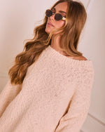 Cream % Styled Softly Oversized Knit Sweater-6