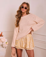 Cream % Styled Softly Oversized Knit Sweater-1