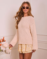 Cream % Styled Softly Oversized Knit Sweater-3