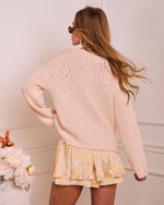 Cream % Styled Softly Oversized Knit Sweater-4