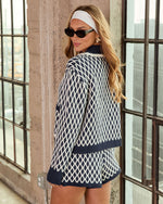 Jacqueline Diamond Print Cardigan