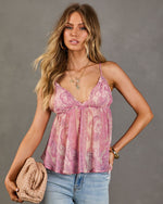 Sheerlight Muse Ruffle Paisley Print Tank
