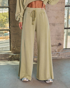 Off Hours Fleece Wide Leg Sweatpants