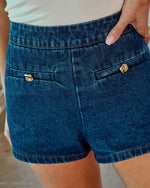 Salted Indigo High Rise Denim Shorts
