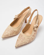 Beige % Selana Slingback Heels-2