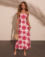 Sunset Boulevard Tropical Abstract Maxi Dress