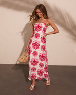 Sunset Boulevard Tropical Abstract Maxi Dress