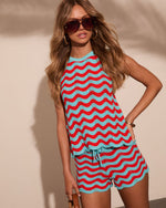Happy Hues Knit Chevron Tank Top