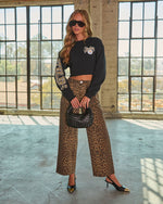 Pittsburgh Steelers Fleece Glitter Trim Graphic Sweatshirt