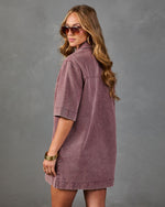 Easy Sunrise Shift Mini Shirt Dress