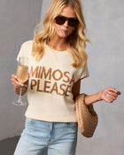 Pass Mimosa Please Knit Graphic Sweater