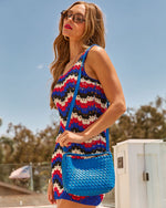 Fiah Textured Woven Vegan Leather Bag