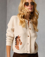 Rustic Rein Horse Motif Cardigan