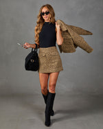 Warm Aura Tweed Mini Skort