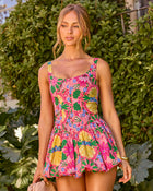 Aperol Dreams Bubble Hem Romper