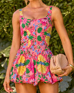 Aperol Dreams Bubble Hem Romper