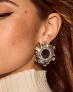 Silver % Narena Embellished Garland Earrings-2