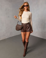 Zavina Ruched Lace Floral Top