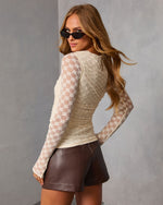 Zavina Ruched Lace Floral Top