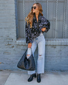 Black % Brianna Paisley Quarter Zip Sweatshirt-1