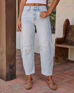 Free Cove Super Stretch High Rise Barrel Jeans