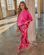 Bloom Again Printed Midi Skirt