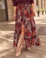 Levvie Front Tie Maxi Skirt