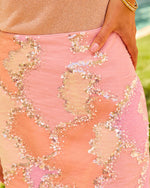 Sunset Cheers Abstract Embellished Mini Skirt