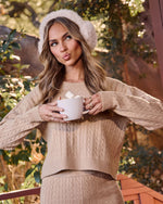 Tressel Cropped Cable Knit Sweater