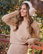 Tressel Cropped Cable Knit Sweater