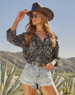 Zelda Paisley Button Down Top