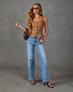 Sunday Novel Tweed Vest Top