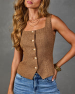 Sunday Novel Tweed Vest Top